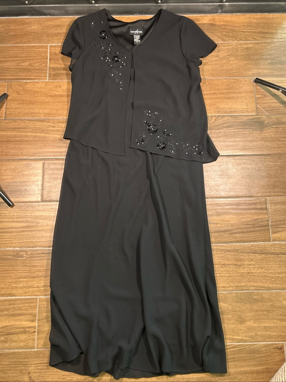 Vintage Black Long Dress Positive Attitude Brand Size 12 Closer To A 8